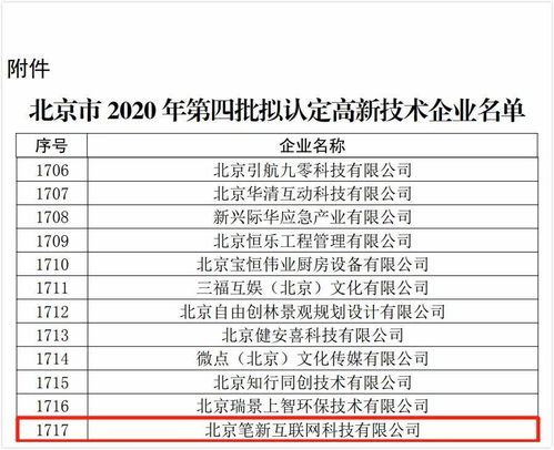 紙貴科技北京公司成功入選北京市2020年擬認定高新技術企業，助力信息技術咨詢服務發展